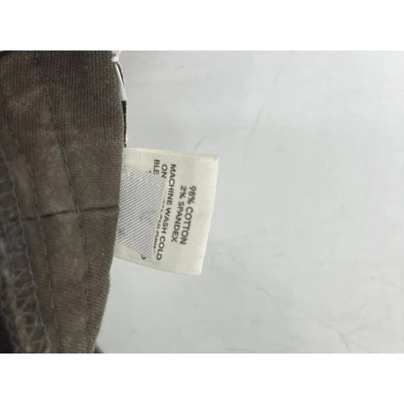 Ann Taylor Loft Women's Brown Wide Leg Cropped Khaki Pants Buttons Size 14 - Picture 9 of 13